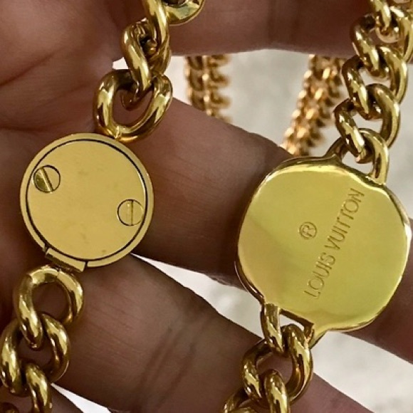 👑✅PRICE FIRM✅ Louis Vuitton ID Chain Necklace Gold - Picture 4 of 13